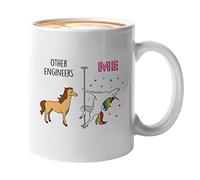 Unicorn Me Vs Other Engineers Coffee Mug 11oz White - Engineers - Unicorn Coworker Birthday Occupation Workplace Profession Job Funny Engineers