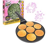 Unicorn Mini Pancake Pan - Make 7 Unique Flapjack Unicorns, Nonstick Pan Cake Maker Griddle for Breakfast Fun & Easy Cleanup, Magical Birthday Treat or Gift for Kids