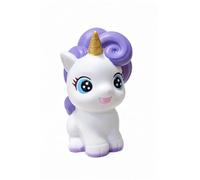Unicorn Money Box for Kids - Cute Coin Bank Saving Box with Bottom Opening, Decorative Piggy Bank for Children Girls Bedroom Décor, Durable Plastic, 23cm (Purple)