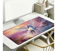 Unicorn Mouse Pad 800 x 400 x 3 mm Extended Large Mouse Mat, Keyboard Mousemat, Desk Mat Workspace Decor with Anti-Slip Base & Anti-Fray Edges, Waterproof Desk Accessories for Work (Wing) L-x1904