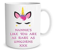 Unicorn Mug Nannie's Like You are As Rare As Unicorns Gift for Nannie Mothers Day Birthday Gift Christmas Coffee Tea Ceramic Mug WSDMUG984