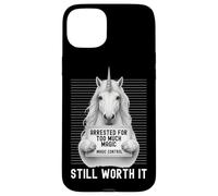 Unicorn Mugshot Arrested for Too Much Magic Still Worth It Case for iPhone 15 Plus
