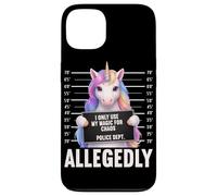 Unicorn Mugshot I Only Use My Magic for Chaos Allegedly Case for iPhone 13