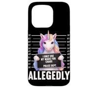 Unicorn Mugshot I Only Use My Magic for Chaos Allegedly Case for iPhone 15 Pro