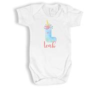 Unicorn Name Baby Vest | Unicorn Outfit | Unicorn babyvest | Unicorn Letter Vest | Birthday Gift | Sibling Present | Unicorn Lover Gift (3-6 Months)