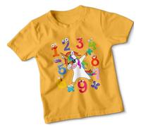 Unicorn National Numeracy Number Day Maths Day Math Lover School Wear Numeric Digits Style T-Shirt #ND 5-6 Years Sunflower