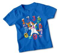 Unicorn National Numeracy Number Day Maths Day Math Lover School Wear Numeric Digits Style T-Shirt #ND 5-6 Years Royal