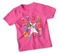 Unicorn National Numeracy Number Day Maths Day Math Lover School Wear Numeric Digits Style T-Shirt #ND 5-6 Years Fuchsia