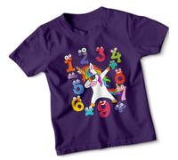Unicorn National Numeracy Number Day Maths Day Math Lover School Wear Numeric Digits Style T-Shirt #ND 3-4 Years Purple