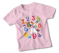 Unicorn National Numeracy Number Day Maths Day Math Lover School Wear Numeric Digits Style T-Shirt #ND 3-4 Years Light Pink