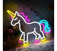 Unicorn Neon Light for Wall Decor - Unicorn Birthday Decorations, USB Powered Dimmable Night Light for Kids Room, Birthday Girl Gift