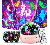 Unicorn Night Light, 3HD Films 31 Colors, Sensory Toys 360° 3 Bright