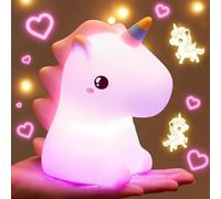 Unicorn Night Light Baby Nursing Light, 1200 mAh Bedside Lamp Children, Night Light Children, 16 Colours, 5 Brightness, Unicorn Gifts for Girls, Baby Room Decoration, Kawaii Decoration, Baby Gift
