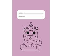 Unicorn Notebook - 6” x 9” | 100 Pages | Black & White Interior with Cream Paper