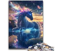 Unicorn of The Universe Jigsaw Puzzles for Adults, Staycation Kill Time Every Piece Is Unique - Challenging Family Fun Game 26x38cm