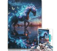 Unicorn of The Universe Jigsaw Puzzles for Teenagers 1000,Toys Educational Games Stress Relieving Suitable for Desktop Decoration 38x26cm