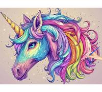 Unicorn Paint by Numbers for Adults Animal Painting by Numbers for Adults Beginners DIY Color Oil Painting Acrylic Paints Kits with 3 Brushes, Christmas Decorations Gifts for Women 120x90cm R-36