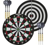 Unicorn Paper Dartboard | XL | Full-Size Playing Area | Double-Sided Coiled Paper | includes 2 Sets of Darts, Black/White/Red/Green