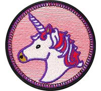 Unicorn Patch Embroidered Pink Unicorn Badge for Kids | Girly Unicorn Sticker Iron-on/sew-on |Wildly Popular Cute Patches for Jackets, Jeans, Backpacks, Hats, Shirts - 70X70 mm