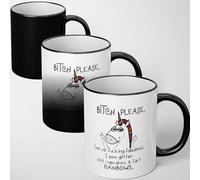 Unicorn Pee Glitter Personalised Colour Heat Mug For Girls And Unicorn Fans | Heat Reveal Effect | Glossy Finish | Everyday Drinkware | Surprise Design
