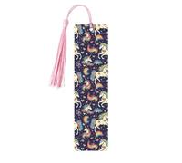 Unicorn Pegasus Rainbow Butterfly Wooden Bookmark Perfect Decoration for Bookmarks Lovers Students Reading Book Club