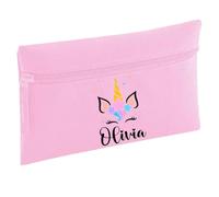Unicorn Personalised Text Back To School Kids Any Name Girls Boys Happy First Day At School Backpack Bag Back to School Supplies #BS Classic Pink Pencil Case