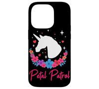 Unicorn Petal Patrol Flower Girl Wedding Party Floral Case for iPhone 14 Pro