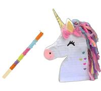 Unicorn Pinata for Kids Parties - Includes Bashing Stick & Blindfold - Fill Your Own Pinatas Hanging Party Game Decoration - Large 51cm Piñata for Girls Birthday, Princess & Fairy Tale Celebrations