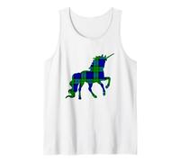 Unicorn Plaid Celtic Campbell Scottish Tartan Tank Top