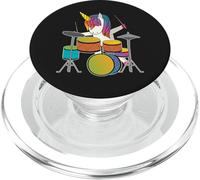 Unicorn Playing Drums Funny Magical Drummer Music Musician PopSockets PopGrip for MagSafe