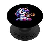 Unicorn Playing Trumpet Fantasy Whimsy PopSockets Adhesive PopGrip