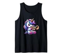 Unicorn Playing Trumpet Fantasy Whimsy Tank Top
