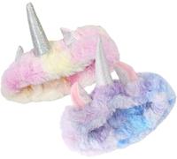 Unicorn Plush Headbands 2Pcs Set, Handmade Durable Material, Lightweight Comfortable Design, Adjustable Size, Non-Slip Grip, Photography Props, Formal Event, Social Gathering, Daily Wear Accessory