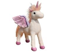 Unicorn Plush, Soft Cuddly Pegasus Stuffed Animal Doll with Shiny Horns Wings Soft Snuggly Playtime Companions for Childrens(Purple,35cm/13.8in)