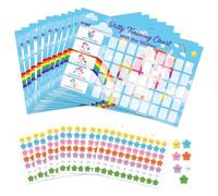 Unicorn Pony Potty Training Reward Chart - 10 Sheets Dinosaur Toilet Training Reward Chart with 490pcs Potty Training Stickers Rewarding Crown for for Toddler Children Behavior
