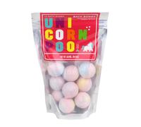 Unicorn Poo Bath Bombs - Set of Rainbow Glitter Fizzing Bath Bombs, Fun Novelty Bath Gift
