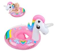 Unicorn Pool Float, Inflatable Baby Swimming Float Children Waist Float Ring with Float Seat, Children Unicorn Inflatable Pool Float for Age 6-36 months Toddler Kids