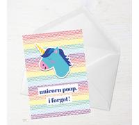 Unicorn Poop...Belated Birthday Greetings Card - Standard Card