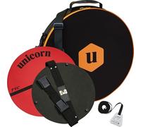 Unicorn Portable Darts On Tour Kit | Dartboard Bag with Adjustable Strap, Door Mounting Kit, Round Oche Mat & Ochemate Measure | Water Repellant Polyester | Black | Board not Included