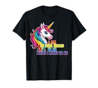 Unicorn Portrait Plus Message - Cartoon Style 1 - Fan Fun T-Shirt