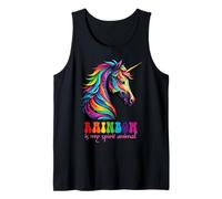 Unicorn Portrait - Rainbow is My Spirit Animal 1 - Fan Fun Tank Top