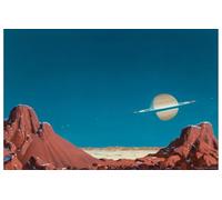 Unicorn Posters A1 POSTER (33/24 inch) (84/60 cm) - Chesley Bonestell Saturn from Titan 1978