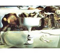 Unicorn Posters A4 POSTER (11.8/8.3 inch) (30/21 cm) - Salvador Dali Apparition of Face and Fruit dish Beach 1938 Version 2