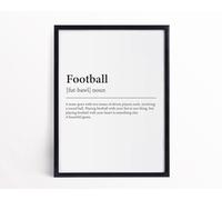 Unicorn Posters Football Definition Sport Football Wall Art Poster A4 - Wall Art Home Decor Movie Poster Canvas Film Cinema Retro Vintage Cult Classic Nostalgic Saga Modern Reprint