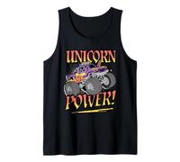 Unicorn Power Sparkly Purple Monster Truck Off-Roading Tank Top