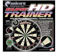 Unicorn Practice Dartboard | Eclipse HD Trainer | Slim Doubles & Trebles | Sisal Bristle in Black Unicorn Black