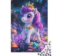 Unicorn Princess 1000 Piece Smooth Edge Finish Fantasy Magical Style Frameable Puzzle Rainy Day Activity Home Decor Museum-quality Print 38x26cm/1000pcs