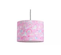 Unicorn Print Pink Easy Fit Lampshade It Works Beautifully Hung from The Ceiling or Sitting On a Lamp Base that Easy Fit Design Makes Setup Quick and Simple - 25cm
