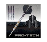 Unicorn Steel Tip Darts Set Pro-Tech Style 3 - 90% Tungsten, Golden Accents, Volute Points, 21 g