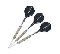 Unicorn Steel Tip Darts Set | Pro-Tech Style 3 | 90% Natural Tungsten Barrels with Golden Accents & Volute Points | 25 g
